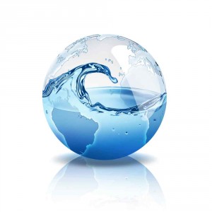 Clear sphere filled with water