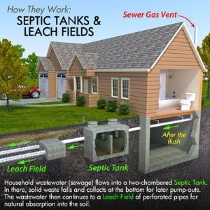 Graphic about how septic tanks work